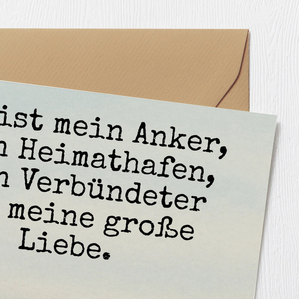 Deluxe Karte Anker Blau Design Karte, Grußkarte, Klappkarte, Einladungskarte, Glückwunschkarte, Hochzeitskarte, Geburtstagskarte, Hochwertige Grußkarte, Hochwertige Klappkarte, Tiermotive, Gute Laune, lustige Sprüche, Tiere