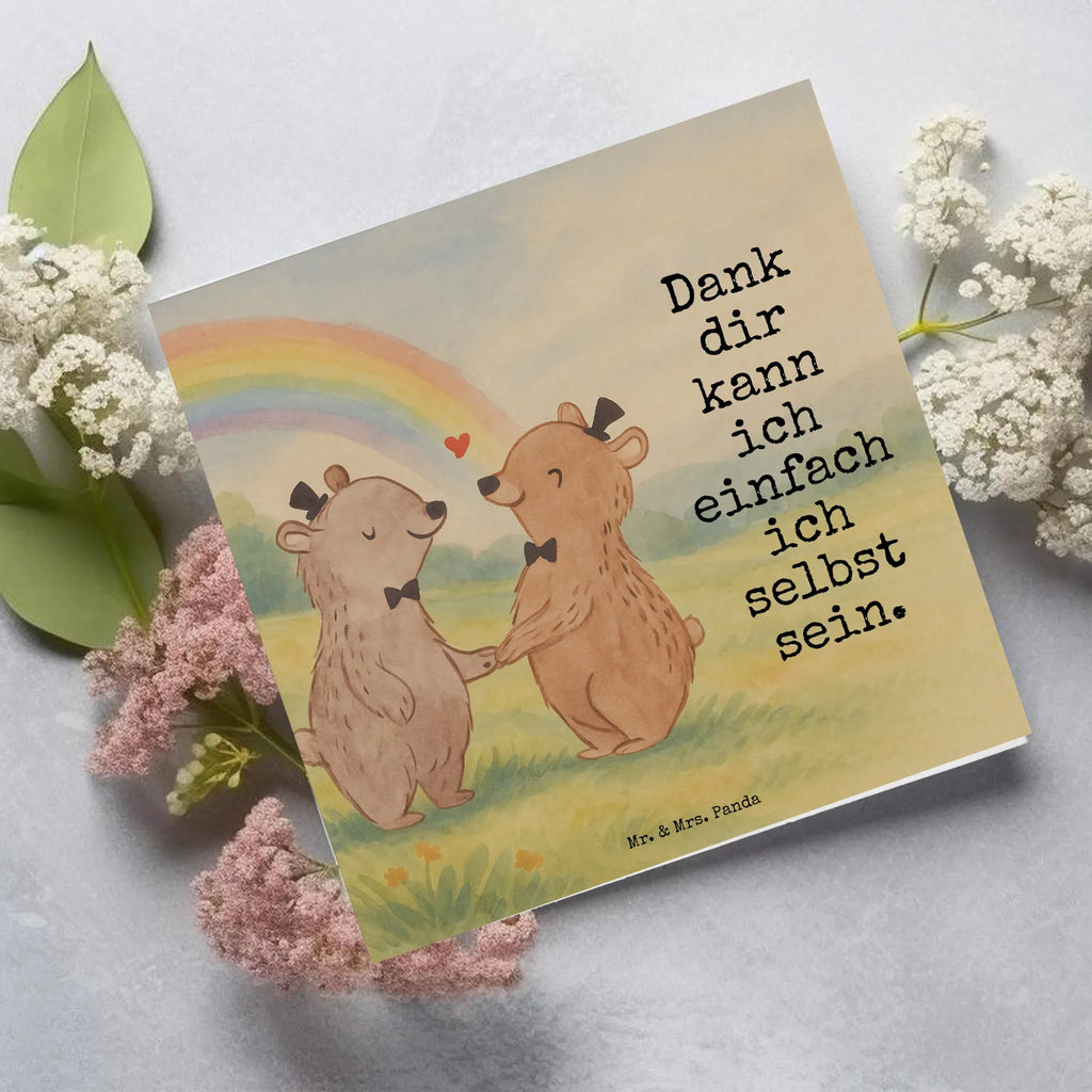 Deluxe Karte Bären Gay Pride Design Karte, Grußkarte, Klappkarte, Einladungskarte, Glückwunschkarte, Hochzeitskarte, Geburtstagskarte, Hochwertige Grußkarte, Hochwertige Klappkarte, Hochzeit, Hochzeitsgeschenk, Ehe, Hochzeitsfeier, Trauung, Trauungsgeschenk, Verlobungsfeier, Verlobungsgeschenk, Hochzeitsgeschenkideen, Hochzeitsgeschenke für Brautpaar