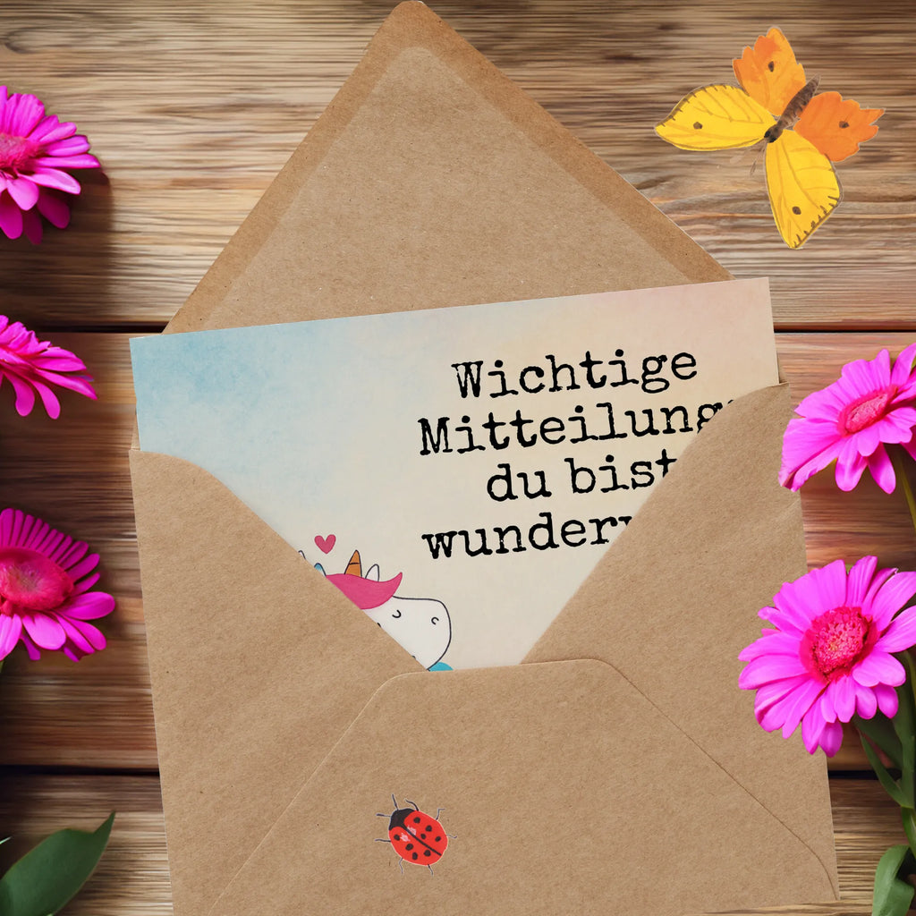 Deluxe Karte Einhorn Mitteilung Design Karte, Grußkarte, Klappkarte, Einladungskarte, Glückwunschkarte, Hochzeitskarte, Geburtstagskarte, Hochwertige Grußkarte, Hochwertige Klappkarte, Einhorn, Einhörner, Einhorn Deko, Unicorn, Valentinstag, Valentine, Liebe, Geschenk, Partner, Ehe, lustig, witzig, Spruch