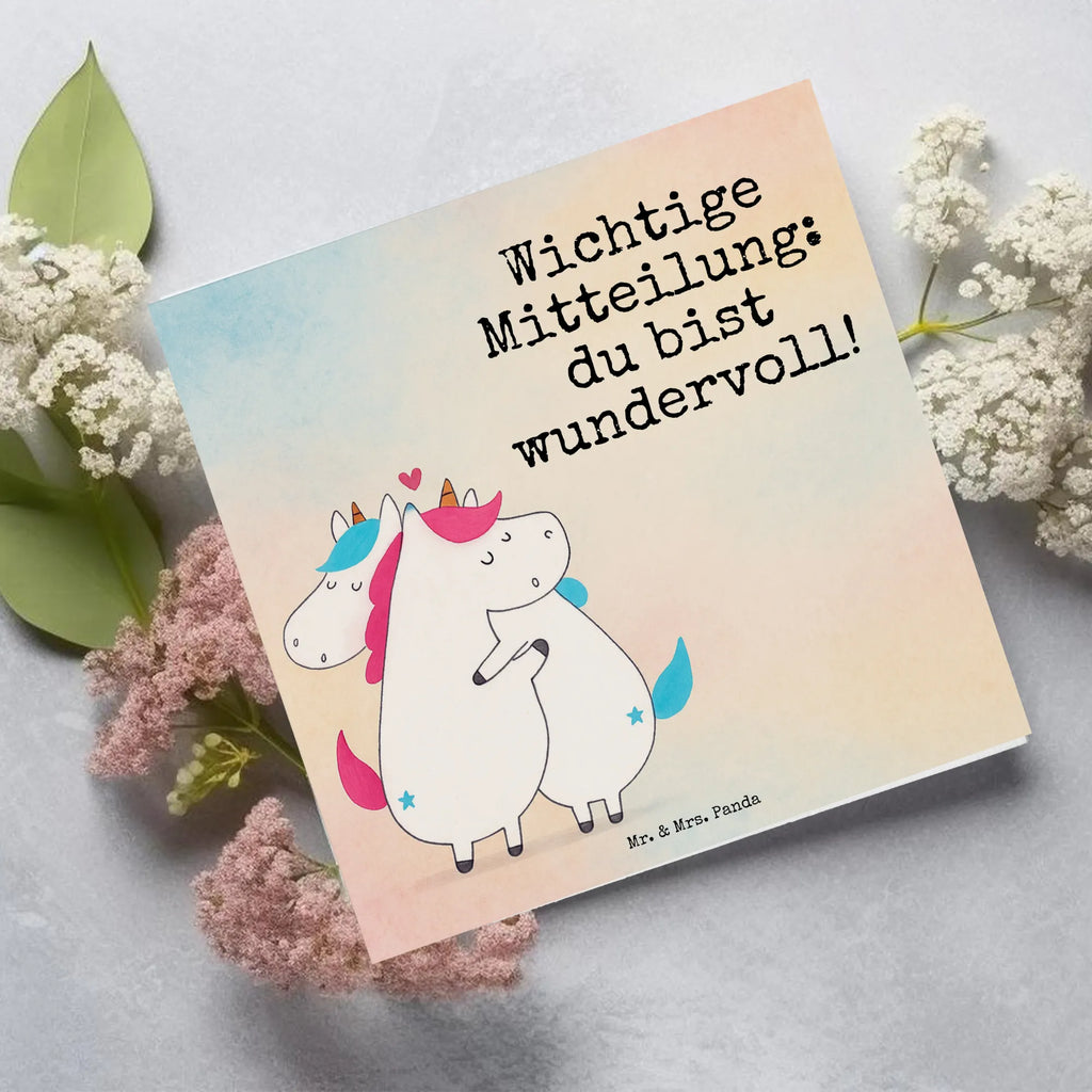 Deluxe Karte Einhorn Mitteilung Design Karte, Grußkarte, Klappkarte, Einladungskarte, Glückwunschkarte, Hochzeitskarte, Geburtstagskarte, Hochwertige Grußkarte, Hochwertige Klappkarte, Einhorn, Einhörner, Einhorn Deko, Unicorn, Valentinstag, Valentine, Liebe, Geschenk, Partner, Ehe, lustig, witzig, Spruch