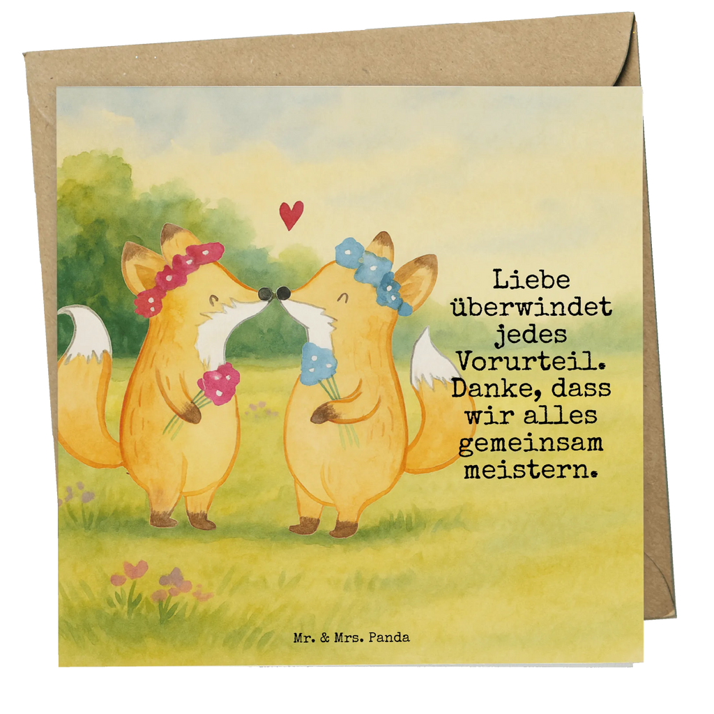 Deluxe Karte Füchse Lesbian Pride Design Karte, Grußkarte, Klappkarte, Einladungskarte, Glückwunschkarte, Hochzeitskarte, Geburtstagskarte, Hochwertige Grußkarte, Hochwertige Klappkarte, Hochzeit, Hochzeitsgeschenk, Ehe, Hochzeitsfeier, Trauung, Trauungsgeschenk, Verlobungsfeier, Verlobungsgeschenk, Hochzeitsgeschenkideen, Hochzeitsgeschenke für Brautpaar