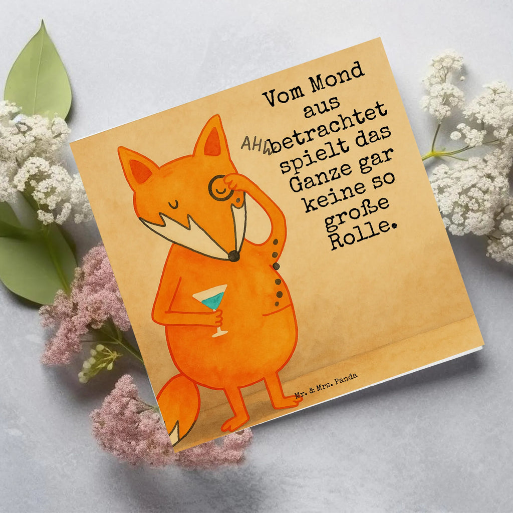 Deluxe Karte Fuchs Lord Design Karte, Grußkarte, Klappkarte, Einladungskarte, Glückwunschkarte, Hochzeitskarte, Geburtstagskarte, Hochwertige Grußkarte, Hochwertige Klappkarte, Fuchs, Füchse, tröstende Worte, Spruch lustig, Liebeskummer Geschenk, Motivation Spruch, Problemlösung