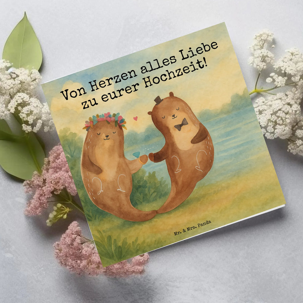 Deluxe Karte Hochzeit Otter Design Karte, Grußkarte, Klappkarte, Einladungskarte, Glückwunschkarte, Hochzeitskarte, Geburtstagskarte, Hochwertige Grußkarte, Hochwertige Klappkarte, Hochzeit, Hochzeitsgeschenk, Ehe, Hochzeitsfeier, Trauung, Trauungsgeschenk, Verlobungsfeier, Verlobungsgeschenk, Hochzeitsgeschenkideen, Hochzeitsgeschenke für Brautpaar, Hochzeitstag, Geschenk zur Hochzeit