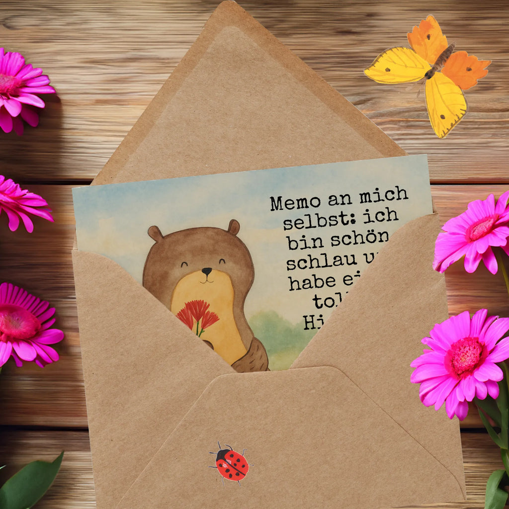 Karta Deluxe wydra bukiet kwiatów Design Karte, Grußkarte, Klappkarte, Einladungskarte, Glückwunschkarte, Hochzeitskarte, Geburtstagskarte, Hochwertige Grußkarte, Hochwertige Klappkarte, Otter, Fischotter, Seeotter, Otter Seeotter See Otter