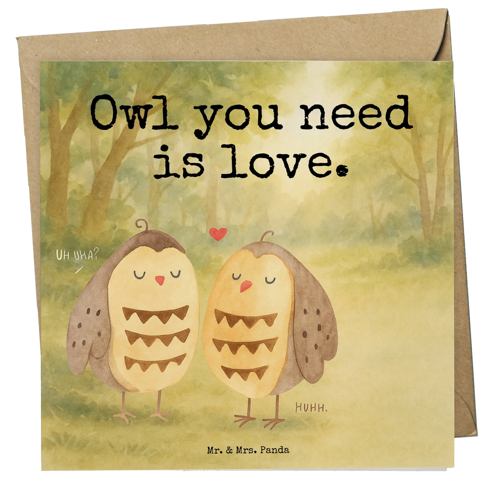 Deluxe Karte Eulen Liebe Design Karte, Grußkarte, Klappkarte, Einladungskarte, Glückwunschkarte, Hochzeitskarte, Geburtstagskarte, Hochwertige Grußkarte, Hochwertige Klappkarte, Eule, Eule Deko, Liebe, Hochzeit Spruch, Owl, All you need is love, Liebe Spruch, Freundin Geschenk, Freund, Wortspiel lustig