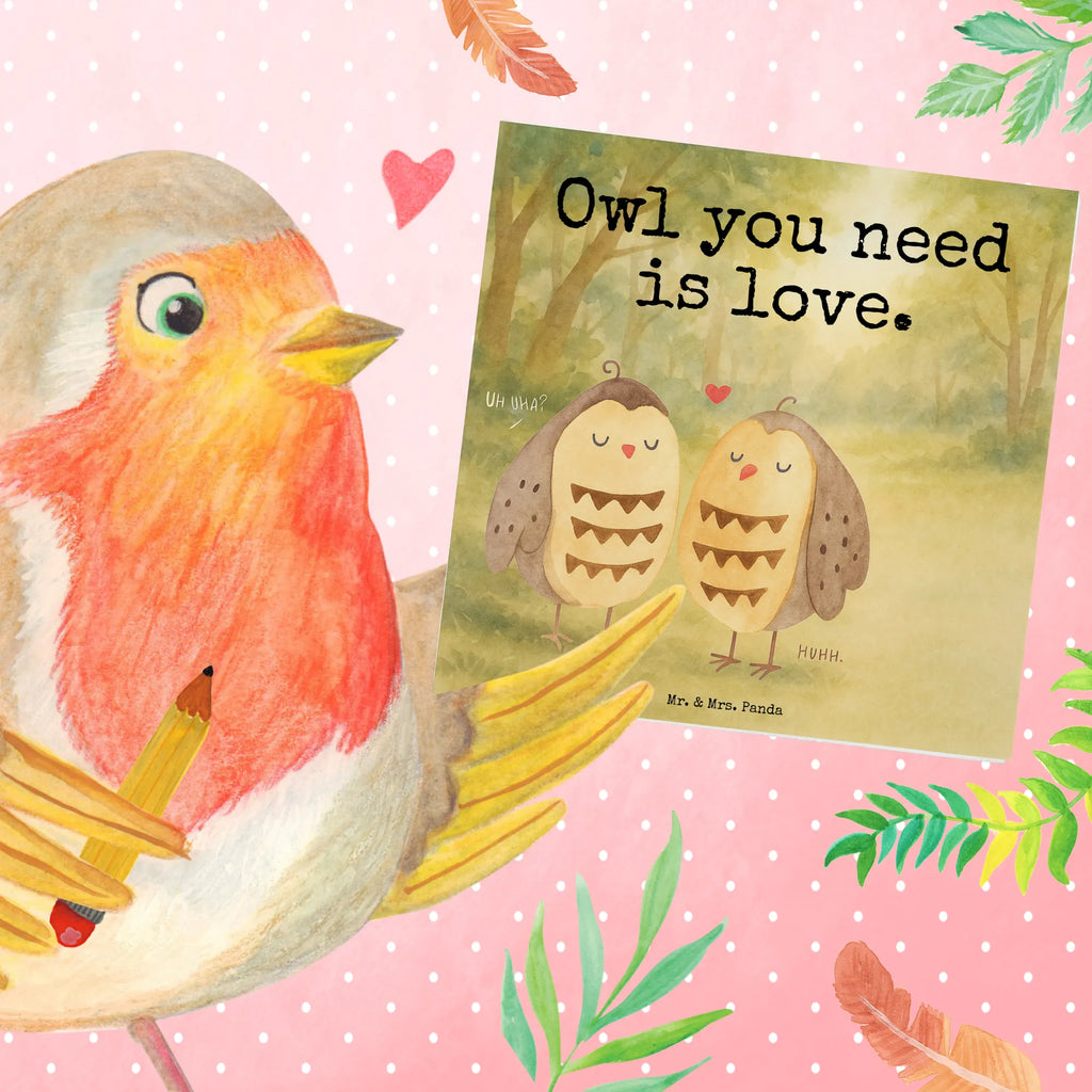 Deluxe Karte Eulen Liebe Design Karte, Grußkarte, Klappkarte, Einladungskarte, Glückwunschkarte, Hochzeitskarte, Geburtstagskarte, Hochwertige Grußkarte, Hochwertige Klappkarte, Eule, Eule Deko, Liebe, Hochzeit Spruch, Owl, All you need is love, Liebe Spruch, Freundin Geschenk, Freund, Wortspiel lustig