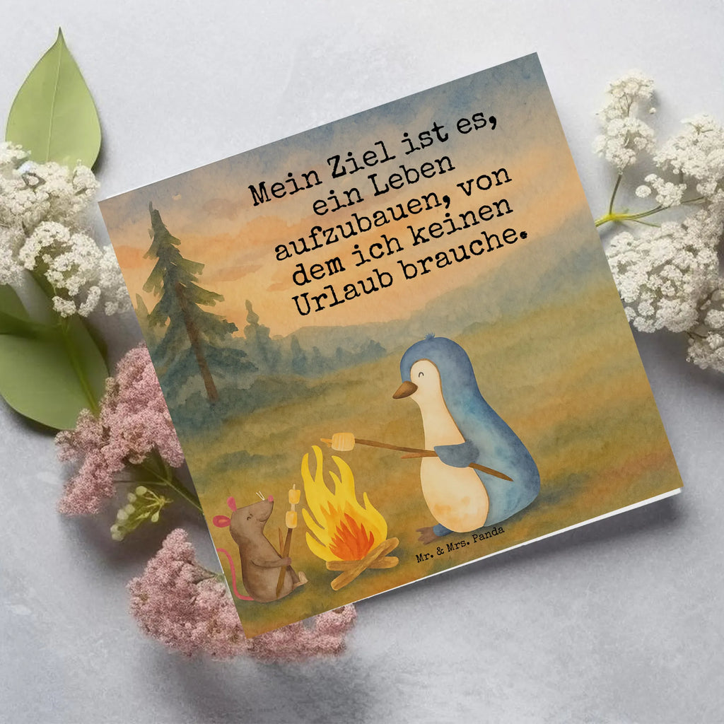 Karta Deluxe pingwin ognisko Design Karte, Grußkarte, Klappkarte, Einladungskarte, Glückwunschkarte, Hochzeitskarte, Geburtstagskarte, Hochwertige Grußkarte, Hochwertige Klappkarte, Pinguin, Maus, Pinguine, Lagerfeuer, Leben, Arbeit, Job, Motivation, Büro, Büroalltag, Lebensspruch, Lebensmotivation, Neustart, Liebe, grillen, Feuer, Marshmallows