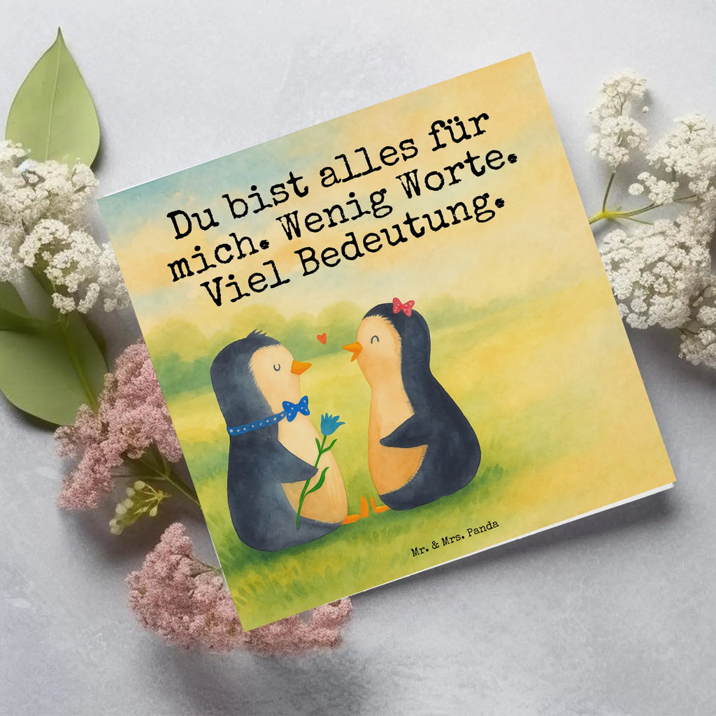 Deluxe Karte Pinguin Pärchen Design Karte, Grußkarte, Klappkarte, Einladungskarte, Glückwunschkarte, Hochzeitskarte, Geburtstagskarte, Hochwertige Grußkarte, Hochwertige Klappkarte, Pinguin, Pinguine, Liebe, Liebespaar, Liebesbeweis, Liebesgeschenk, Verlobung, Jahrestag, Hochzeitstag, Hochzeit, Hochzeitsgeschenk, große Liebe, Traumpaar