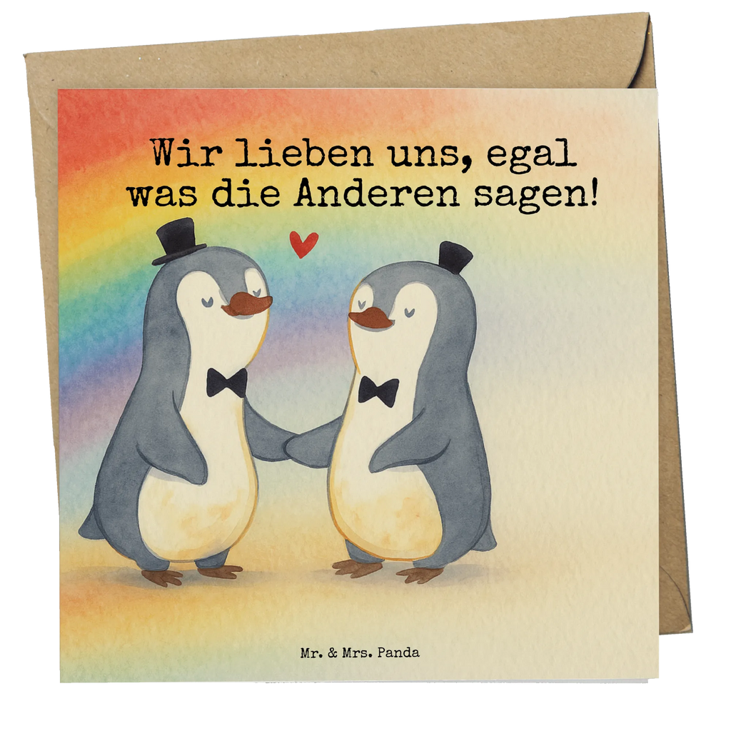 Deluxe Karte Pinguine Gay Pride Design Karte, Grußkarte, Klappkarte, Einladungskarte, Glückwunschkarte, Hochzeitskarte, Geburtstagskarte, Hochwertige Grußkarte, Hochwertige Klappkarte, Hochzeit, Hochzeitsgeschenk, Ehe, Hochzeitsfeier, Trauung, Trauungsgeschenk, Verlobungsfeier, Verlobungsgeschenk, Hochzeitsgeschenkideen, Hochzeitsgeschenke für Brautpaar