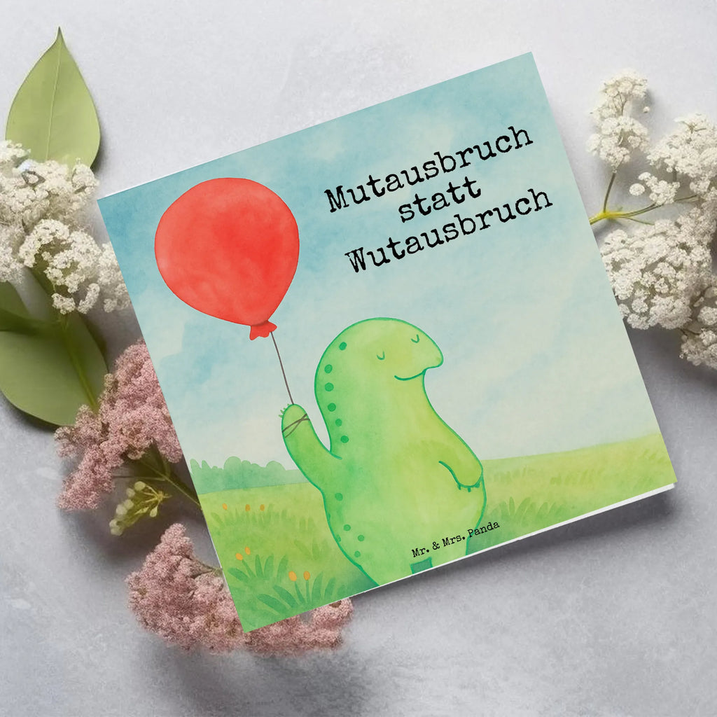 Deluxe Karte Schildkröte Luftballon Design Karte, Grußkarte, Klappkarte, Einladungskarte, Glückwunschkarte, Hochzeitskarte, Geburtstagskarte, Hochwertige Grußkarte, Hochwertige Klappkarte, Schildkröte, Schildkröten, Mutausbruch, Motivation, Motivationsspruch