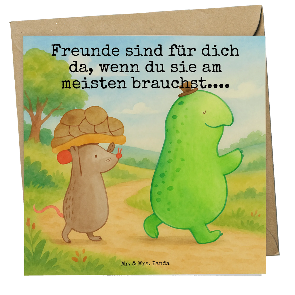 Deluxe Karte Schildkröte Maus Design Karte, Grußkarte, Klappkarte, Einladungskarte, Glückwunschkarte, Hochzeitskarte, Geburtstagskarte, Hochwertige Grußkarte, Hochwertige Klappkarte, Schildkröte, Maus, Freunde, Freundinnen, beste Freunde, beste Freundinnen