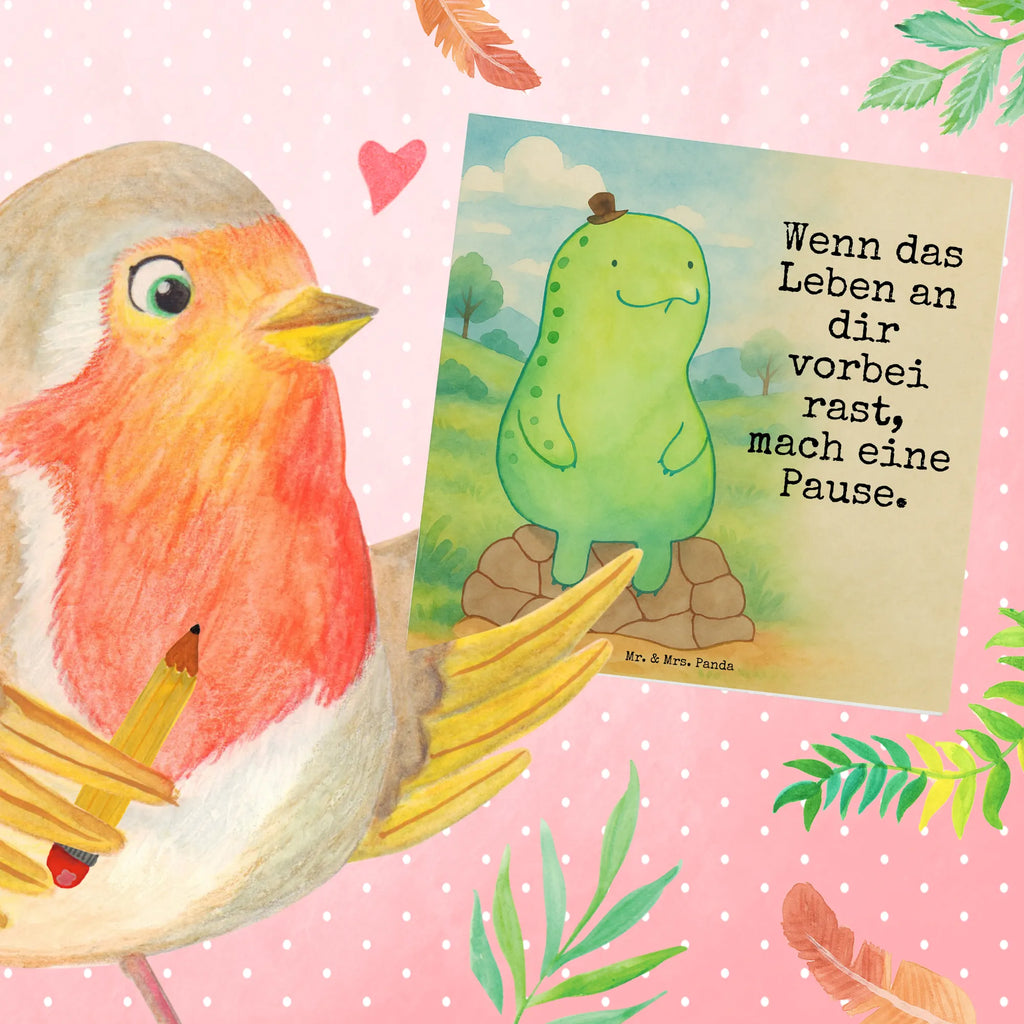 Deluxe Card tortoise Break Design Glückwunschkarte, Klappkarte, Hochwertige Klappkarte, Karte, Grußkarte, Einladungskarte, Hochwertige Grußkarte, Geburtstagskarte, Hochzeitskarte, Schildkröte, Achtsamkeit, achtsam, Entschleunigen