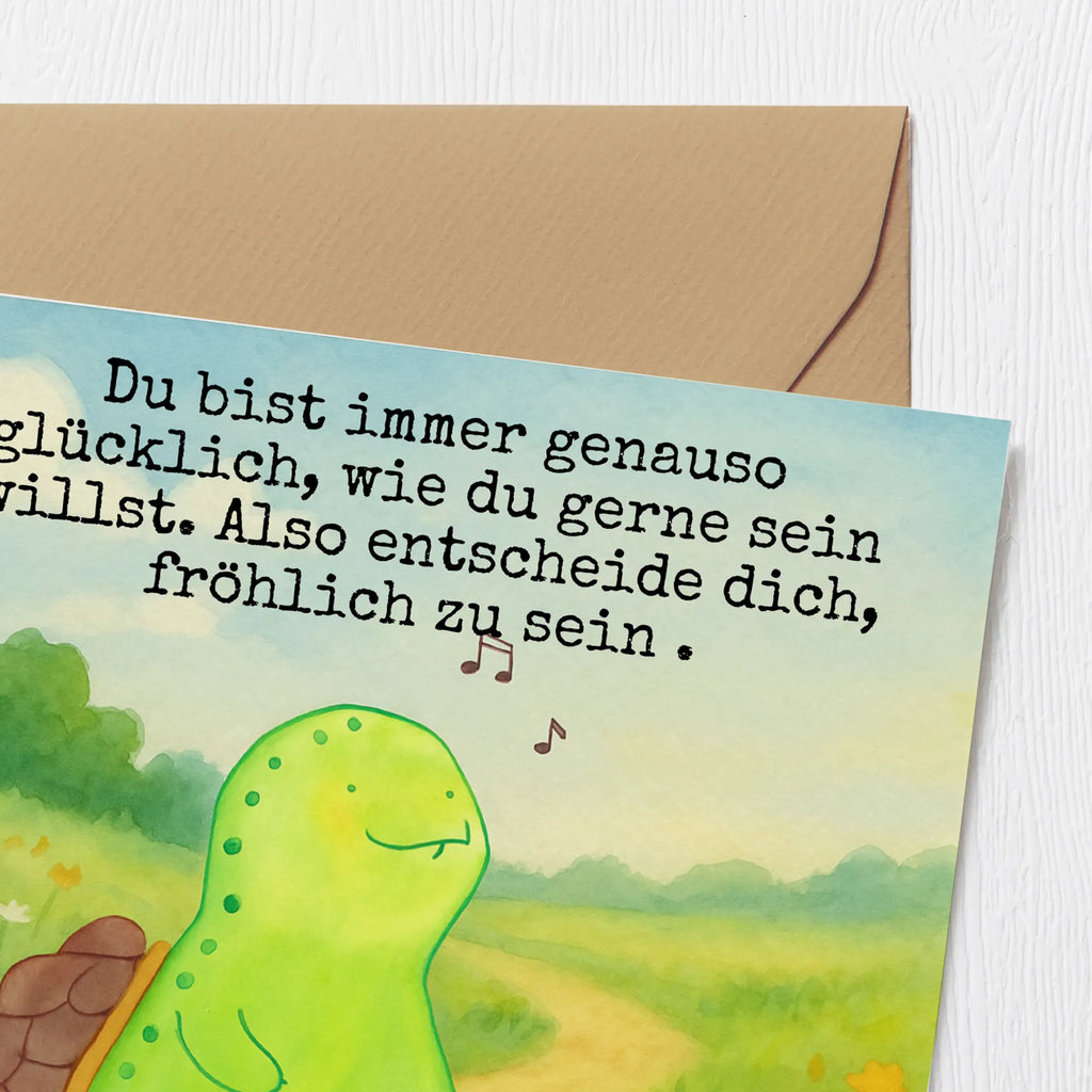 Deluxe Karte Schildkröte Pfeifen Design Karte, Grußkarte, Klappkarte, Einladungskarte, Glückwunschkarte, Hochzeitskarte, Geburtstagskarte, Hochwertige Grußkarte, Hochwertige Klappkarte, Schildkröte, Schildi, Schildkröten, fröhlich, Glück, Motivation, Lebensfreude, Depression, Trennung, Neuanfang