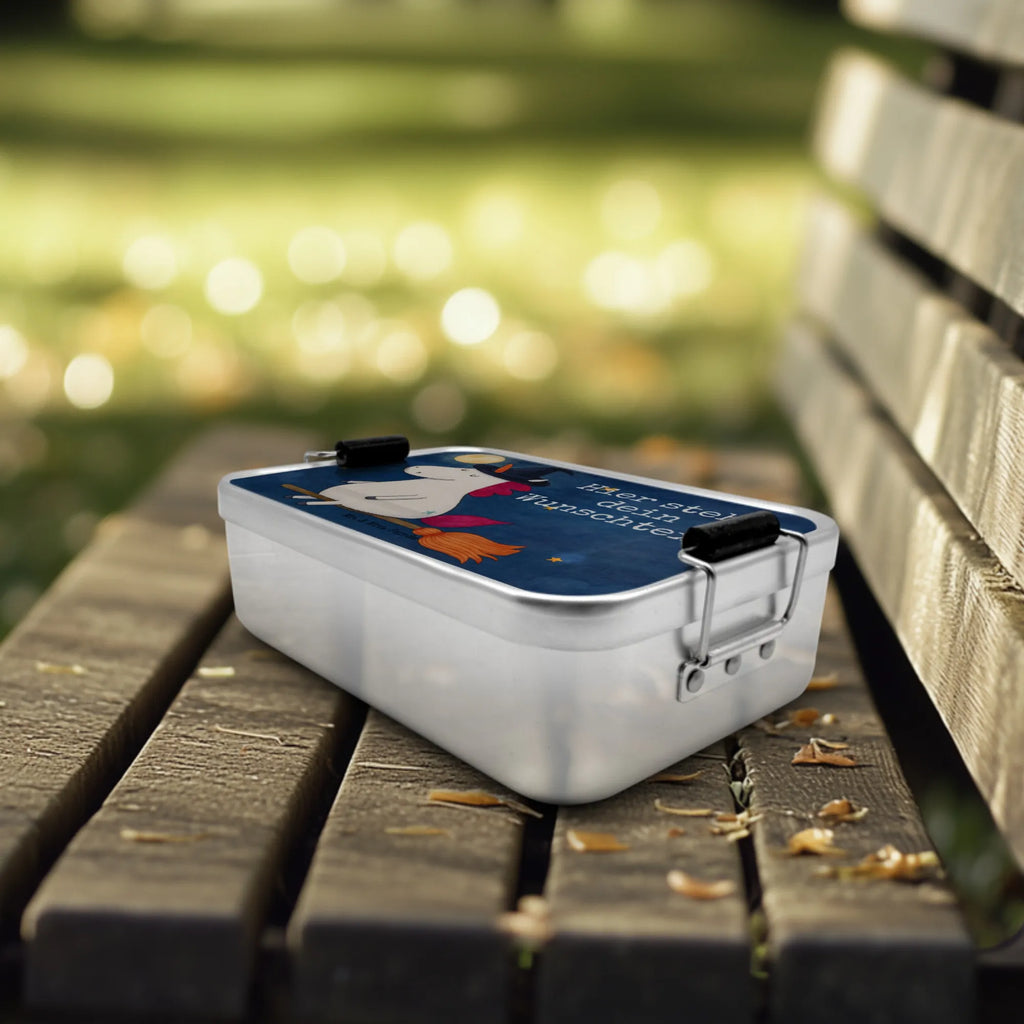 Personalisierte Metall Brotdose Einhorn Hexe Design Brotdose mit Namen, Geschenk mit Namen, Brotdose, Schule, Brotbox mit Namen, Kindergarten, Uni, Brotbox, Einhorn, Einhörner, Einhorn Deko, Unicorn, Teufel, Verrückte, Hexe, Ehefrau, Leben, Frau, Freundin, Engel, Zicke