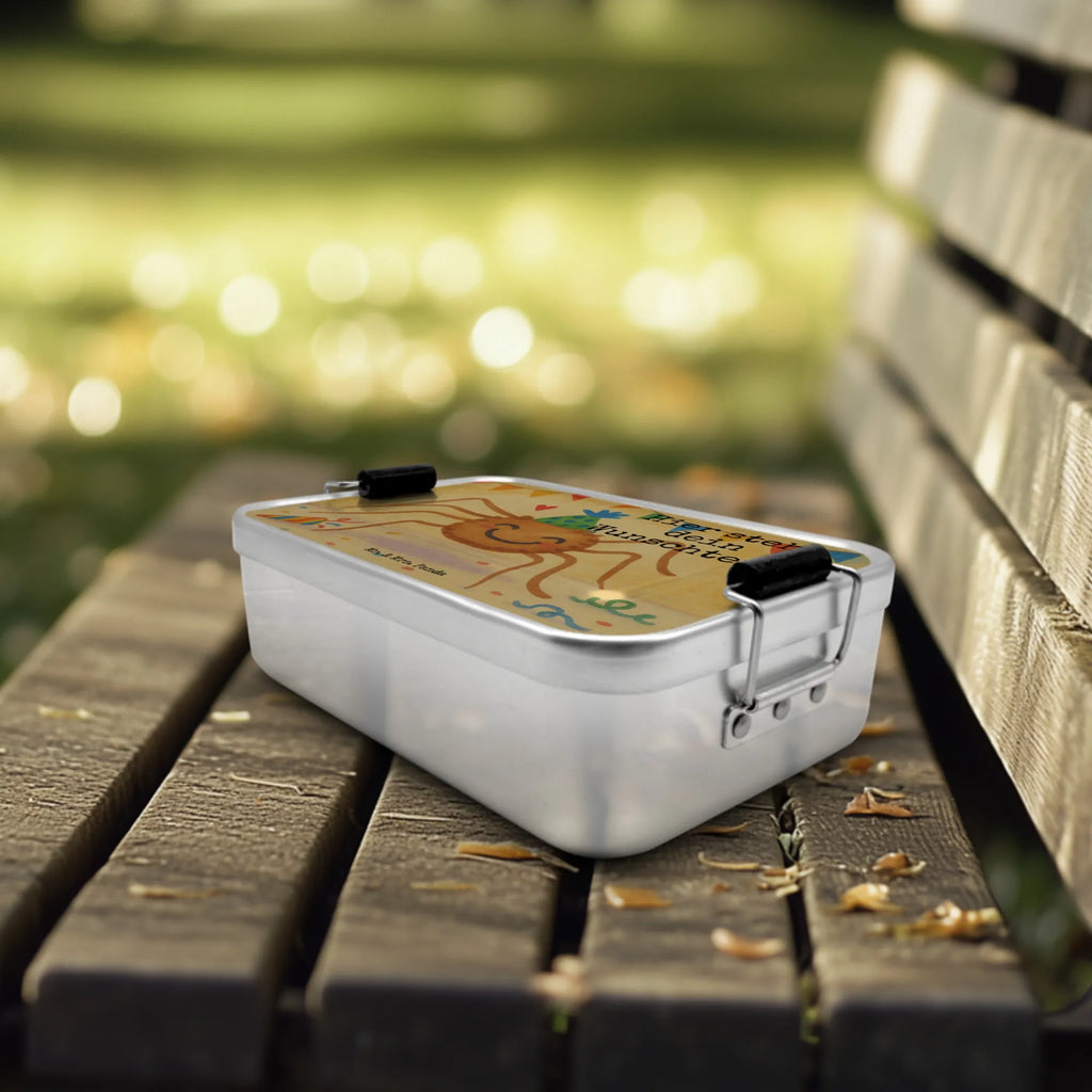 Personalisierte Metall Brotdose Spinne Agathe Party Design Brotbox, Schule, Geschenk mit Namen, Brotbox mit Namen, Brotdose, Uni, Kindergarten, Brotdose mit Namen, Spinne Agathe, Spinne, Agathe, Videos, Merchandise, Glück, Selbstliebe, Motivation, Wunder