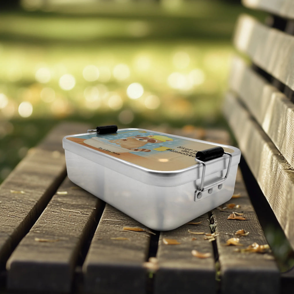 Personalized Metal Lunch Box Raccoon Design Brotdose, Brotdose mit Namen, Kindergarten, Schule, Brotbox, Uni, Brotbox mit Namen, Geschenk mit Namen, Tiermotive, Gute Laune, lustige Sprüche, Tiere, Waschbär, waschen, Tagträumen, Seifenblasen, Fröhlich, Plan