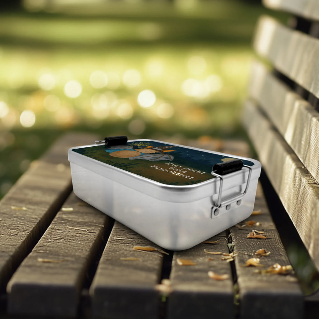 Personalisierte Metall Brotdose Fledermaus Zauberer Design Brotdose mit Namen, Brotbox mit Namen, Brotdose, Geschenk mit Namen, Schule, Brotbox, Uni, Kindergarten, Tiermotive, Gute Laune, lustige Sprüche, Tiere, Frauen, Magier, Zauberer, Fledermaus, Fledermäuse, reinsteigern