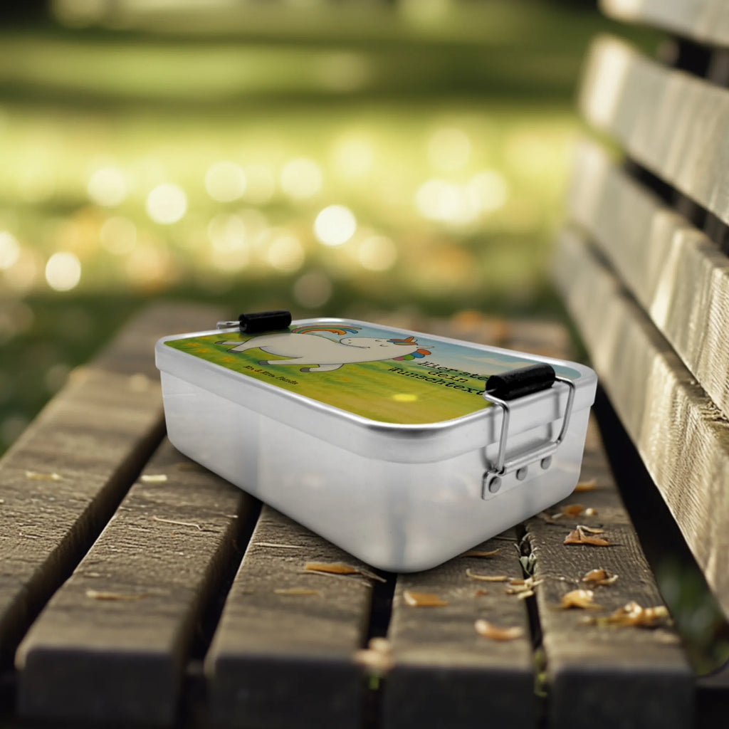 Personalisierte Metall Brotdose Einhorn Stolzieren Design Brotbox mit Namen, Kindergarten, Geschenk mit Namen, Brotdose mit Namen, Schule, Brotdose, Brotbox, Uni, Einhorn, Einhörner, Einhorn Deko, Unicorn, Reiter, bunt, Freundin, stolz, Pferd, anders, Reiten, Geschenk