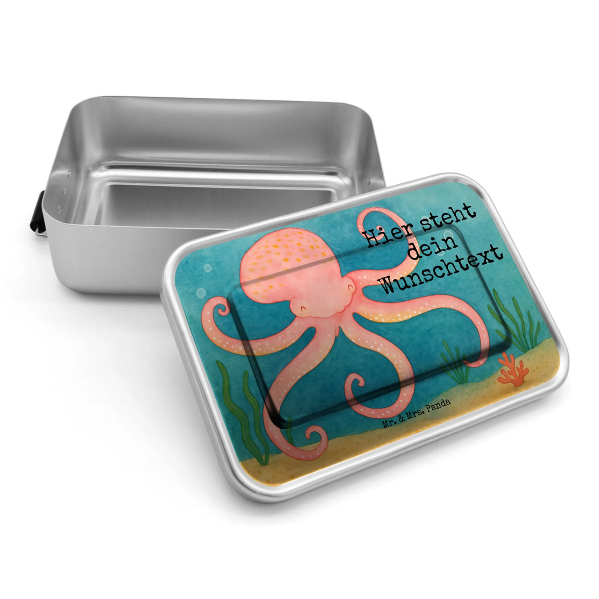 Personalisierte Brotdose Tintenfisch Design Brotdose, Geschenk mit Namen, Brotbox, Brotdose mit Namen, Brotbox mit Namen, Lustige Sprüche, Tiere, Tiermotive, Gute Laune, Arme, Wasser, Ozean, Krake, Meerestier, Meer, Tintenfisch