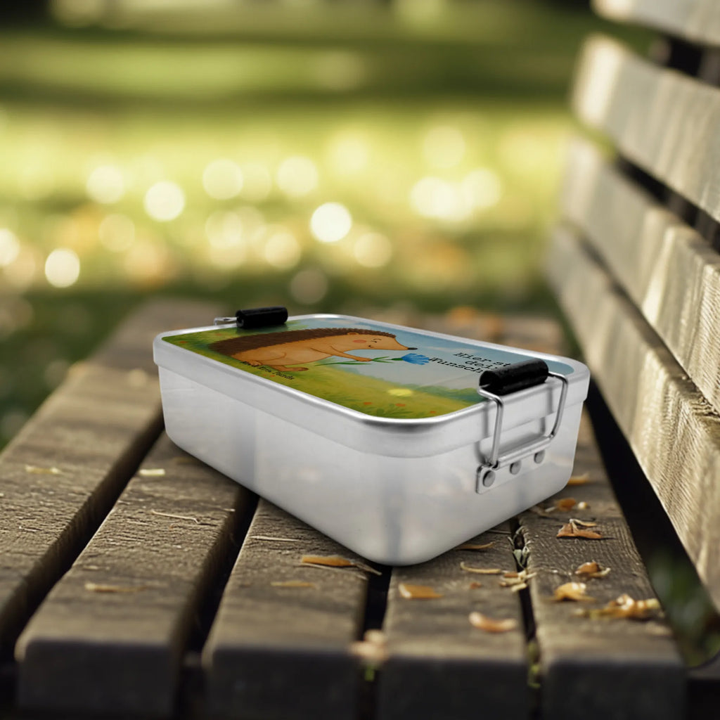 Personalized Metal Lunch Box Hedgehog Flower Design Geschenk mit Namen, Schule, Kindergarten, Uni, Brotbox mit Namen, Brotbox, Brotdose mit Namen, Brotdose, Tiermotive, Gute Laune, lustige Sprüche, Tiere, Genesungswünsche, Krankenhaus, Besuch, Krankheit, krank, Gute Besserung, Igel
