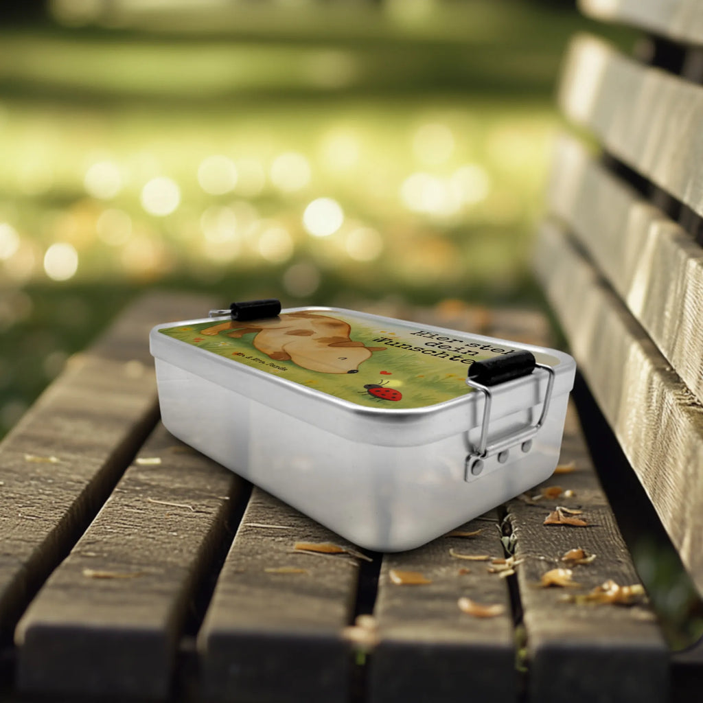 Personalisierte Metall Brotdose Hund Marienkäfer Design Kindergarten, Geschenk mit Namen, Brotdose, Brotbox mit Namen, Uni, Brotbox, Brotdose mit Namen, Schule, Hund, Hundemotiv, Haustier, Hunderasse, Tierliebhaber, Hundebesitzer, Sprüche, Mischling, Mischlinghund, Hunde, Hundespruch, Marienkäfer