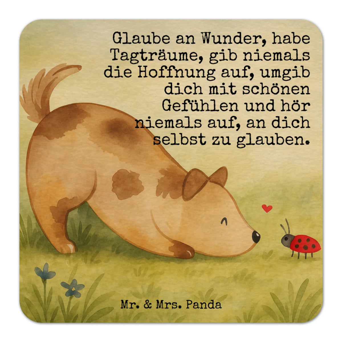 Podkładka pod piwo pies biedronka Design powiedzenia, zwierzę domowe, motyw psa, Pies, rasa psa, właściciel psa, miłośnik zwierząt