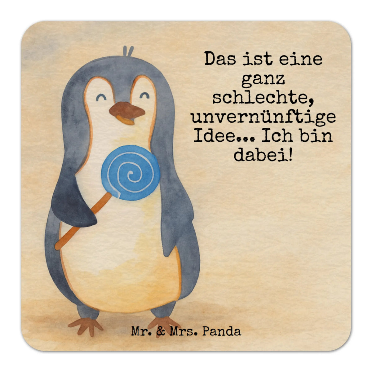 Bierdeckel Pinguin Lolli Design Pappuntersetzer, Flaschenuntersetzer, bieruntersetzer, Tassenuntersetzer, Bierfilzl, Bierdeckel, gläseruntersetzer, Tischuntersetzer, Becheruntersetzer, Getränkeuntersetzer, Kaffeeuntersetzer, Pinguin, Rebell, Spruch, Lolli, Ganove, Gauner, Rabauke, Süßigkeiten, Pinguine, Blödsinn