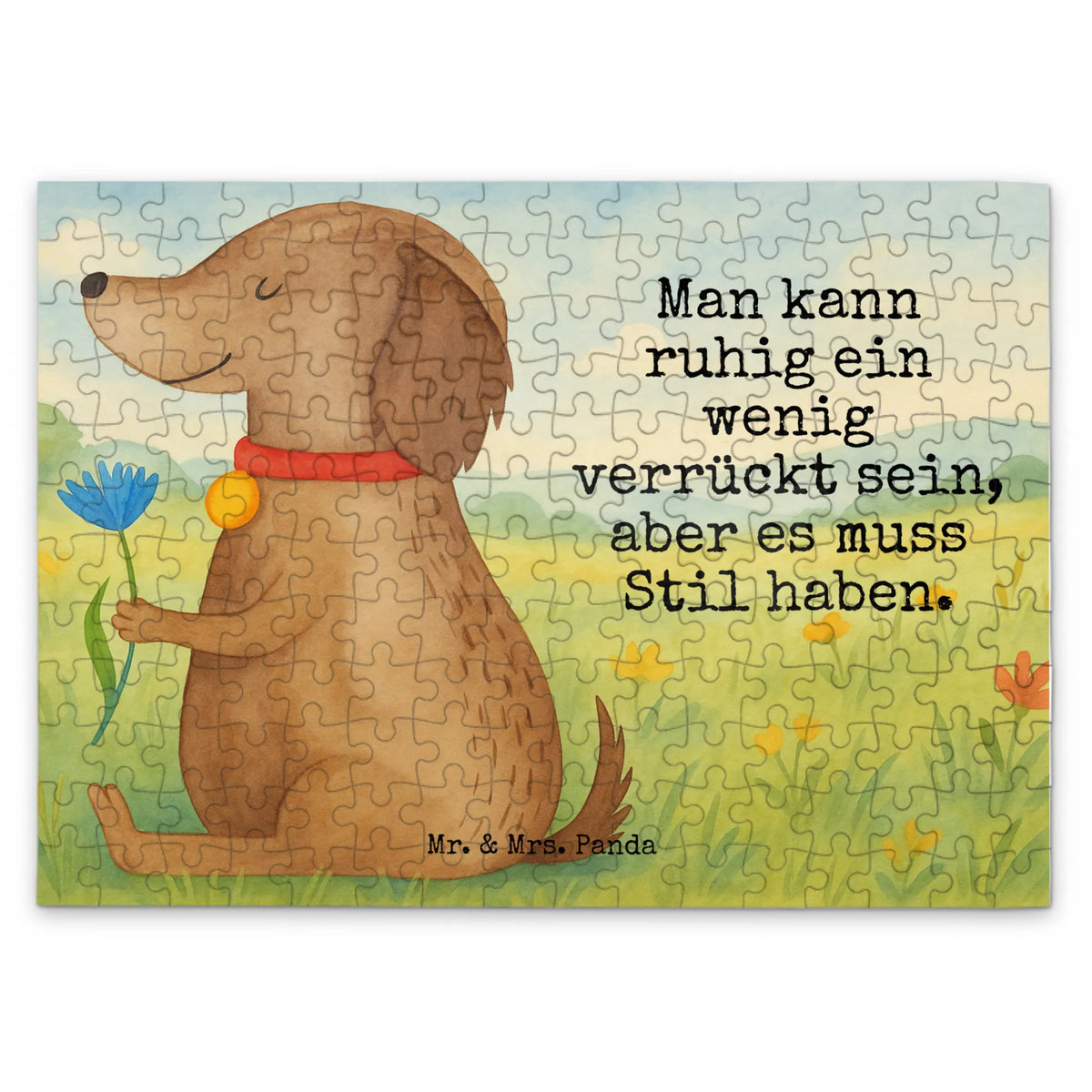 Puzzle Hund Blume Design Geduldspiel, 1000 Teile Puzzle, 2000 Teile Puzzle, Puzzle, Legespiel, 500 Teile Puzzle, 300 Teile Puzzle, Puzzlespiel, 1500 Teile Puzzle, Hundebesitzer, Hunderasse, Haustier, Hundemotiv, Sprüche, Hund, Tierliebhaber, Hunde, Hundeliebe, Frauchen