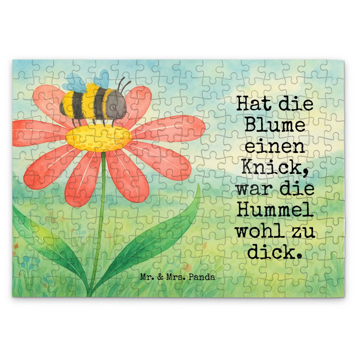 Puzzle bumblebee flower Design good mood, cute animal motives, gift ideas, small animals, special gifts, animal lover, hand drawn, cute, funny sayings, card, gifts, bumblebees, wasp, nature, fluffy, field, bumble bee, flower