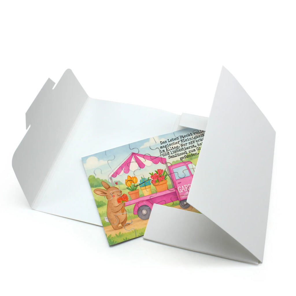 Puzzle Easter Bunny Flower cart Design Puzzle, Ostern, Osterhase, Ostergeschenke, Osternest, Osterdeko, Geschenke zu Ostern, Ostern Geschenk, Ostergeschenke Kinder, Ostern Kinder, Tulpen, Blumen