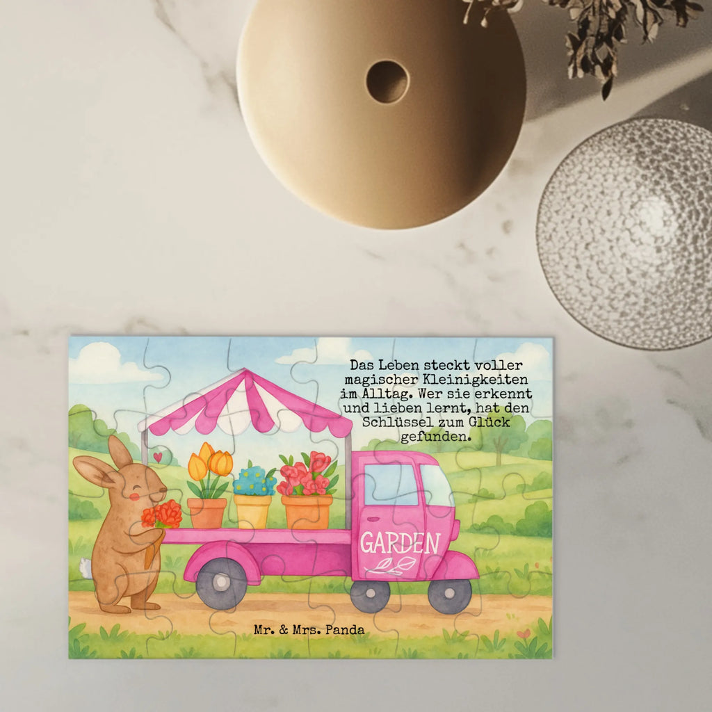 Puzzle Easter Bunny Flower cart Design Puzzle, Ostern, Osterhase, Ostergeschenke, Osternest, Osterdeko, Geschenke zu Ostern, Ostern Geschenk, Ostergeschenke Kinder, Ostern Kinder, Tulpen, Blumen