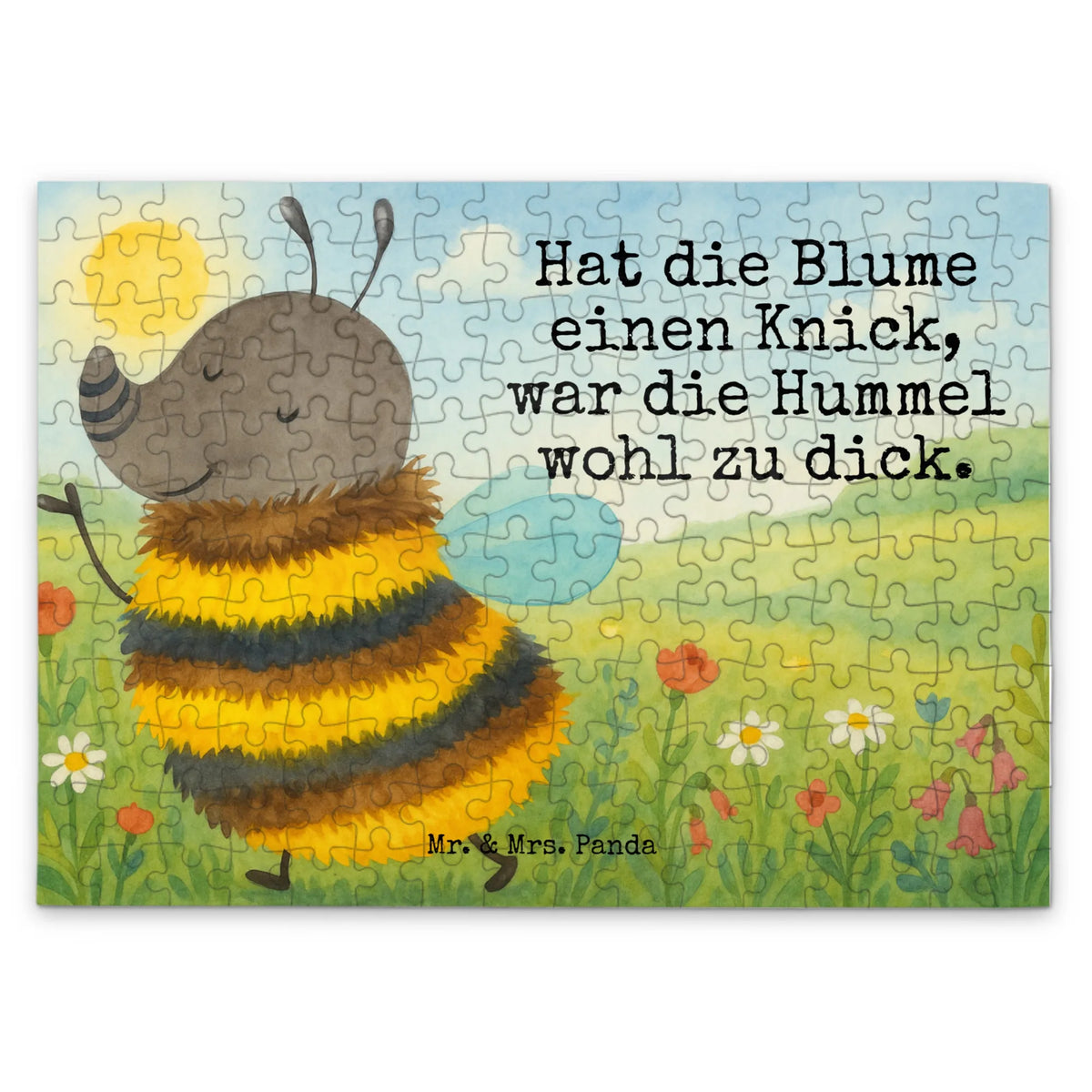 Puzzle bumblebee fluffy Design good mood, funny sayings, hand drawn, cute animal motives, cute, small animals, gift ideas, gifts, card, animal lover, special gifts, Bumblebee, Nature, Flower, Fluffy