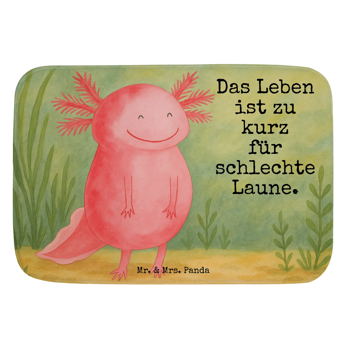 Bath mat axolotl Happy Design Axelotl, marine animals, Mexican walking fish, salamander, amphibian, good mood, tail