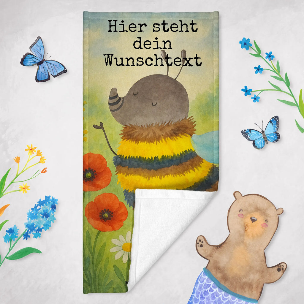 Personalized Bath Towel bumblebee fluffy Design Strandtuch mit Namen, Badetuch mit Namen, Personalisiertes Handtuch, Personalisiertes Badetuch, Duschtuch mit Namen, Saunatuch mit Namen, Kinder Handtuch mit Namen, Tiermotive, Gute Laune, lustige Sprüche, Tiere, Flauschig, Natur, Hummel, Biene, Blume