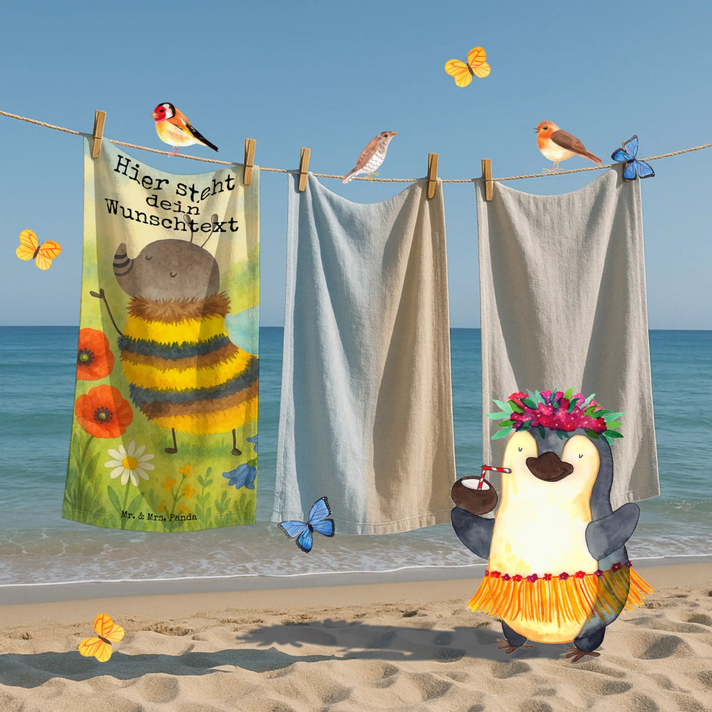 Personalized Bath Towel bumblebee fluffy Design Strandtuch mit Namen, Badetuch mit Namen, Personalisiertes Handtuch, Personalisiertes Badetuch, Duschtuch mit Namen, Saunatuch mit Namen, Kinder Handtuch mit Namen, Tiermotive, Gute Laune, lustige Sprüche, Tiere, Flauschig, Natur, Hummel, Biene, Blume