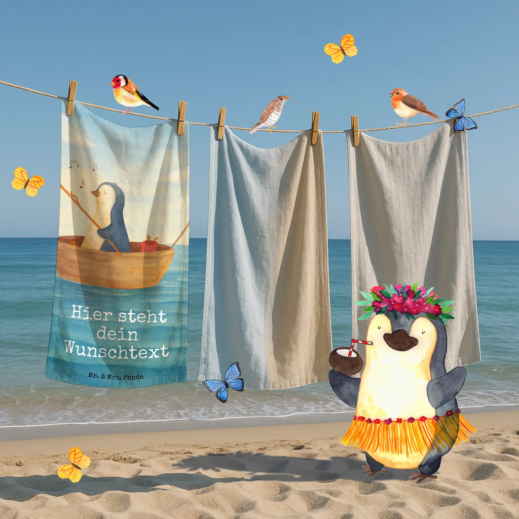 Personalized Bath Towel Penguin fishing boat Design Strandtuch mit Namen, Duschtuch mit Namen, Saunatuch mit Namen, Personalisiertes Badetuch, Personalisiertes Handtuch, Kinder Handtuch mit Namen, Badetuch mit Namen, Pinguin, Motivation, Angeln, Scheidung, Leben, Geschenkidee Liebeskummer, Neustart, genießen, Pinguine, Angelboot, Lebenslust, Neuanfang, Trennung, Boot