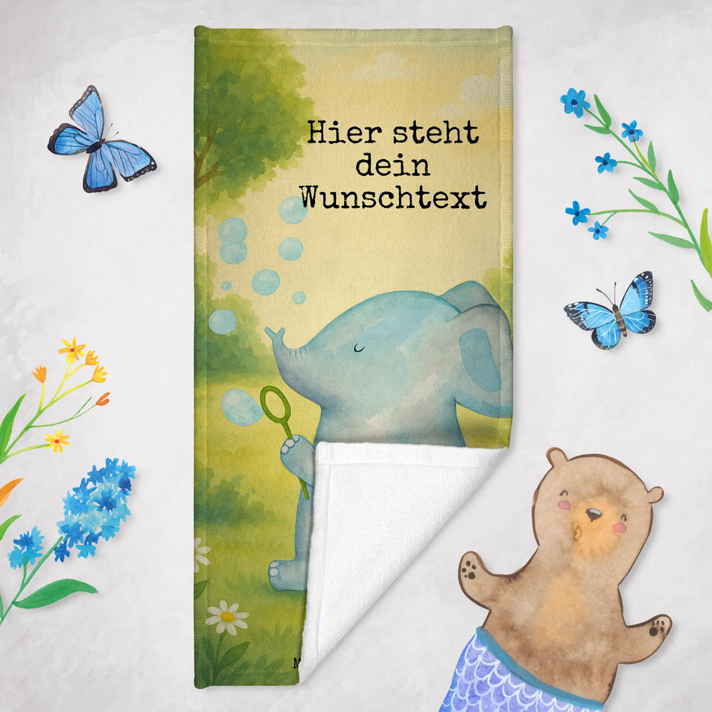 Personalisiertes Badehandtuch Elefant Seifenblasen Design Strandtuch mit Namen, Personalisiertes Handtuch, Saunatuch mit Namen, Duschtuch mit Namen, Kinder Handtuch mit Namen, Personalisiertes Badetuch, Badetuch mit Namen, Tiermotive, Gute Laune, lustige Sprüche, Tiere, Liebe, Liebesbeweis, Heimat, Seifenblasen, Rüsseltier, Elefanten, Elefant, Gefühl. Daheim, Liebesspruch, Dickhäuter