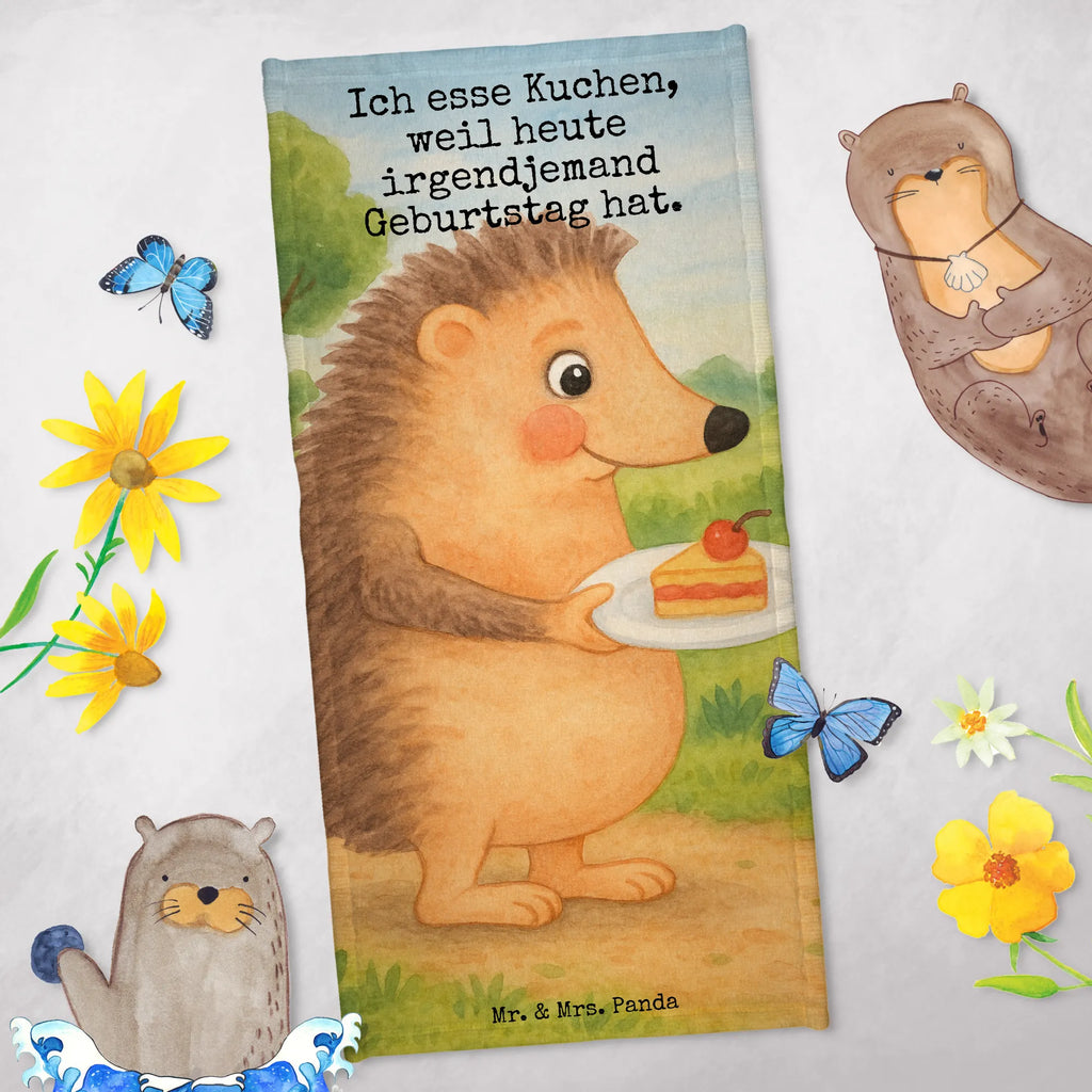 Badehandtuch Igel Kuchenstück Design Duschtuch, Badetuch, Strandtuch, Saunatuch, Kinder Handtuch, Tiermotive, Gute Laune, lustige Sprüche, Tiere, Igel, Essen Spruch, Kuchen, Backen Geschenk, Kuchen backen, Einladung Party, Geburtstagskuchen, Torte