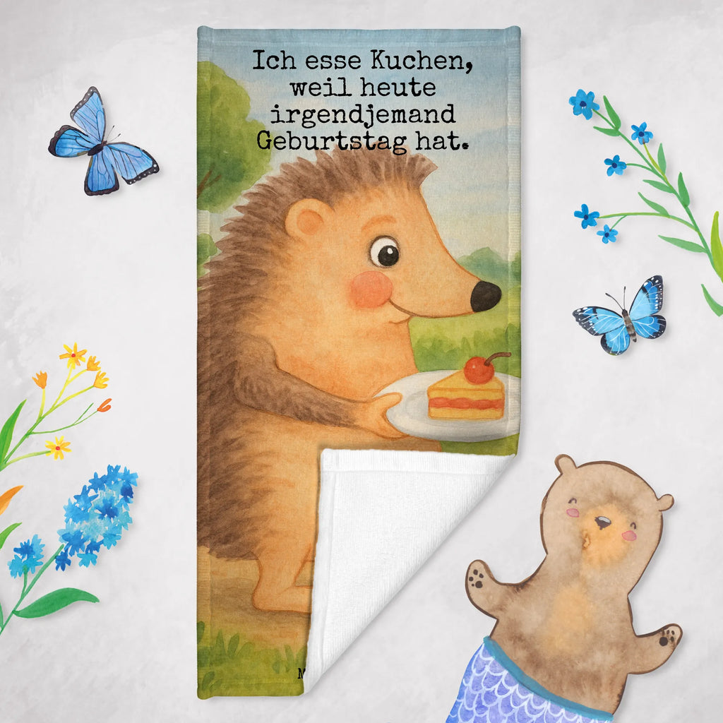 Badehandtuch Igel Kuchenstück Design Duschtuch, Badetuch, Strandtuch, Saunatuch, Kinder Handtuch, Tiermotive, Gute Laune, lustige Sprüche, Tiere, Igel, Essen Spruch, Kuchen, Backen Geschenk, Kuchen backen, Einladung Party, Geburtstagskuchen, Torte