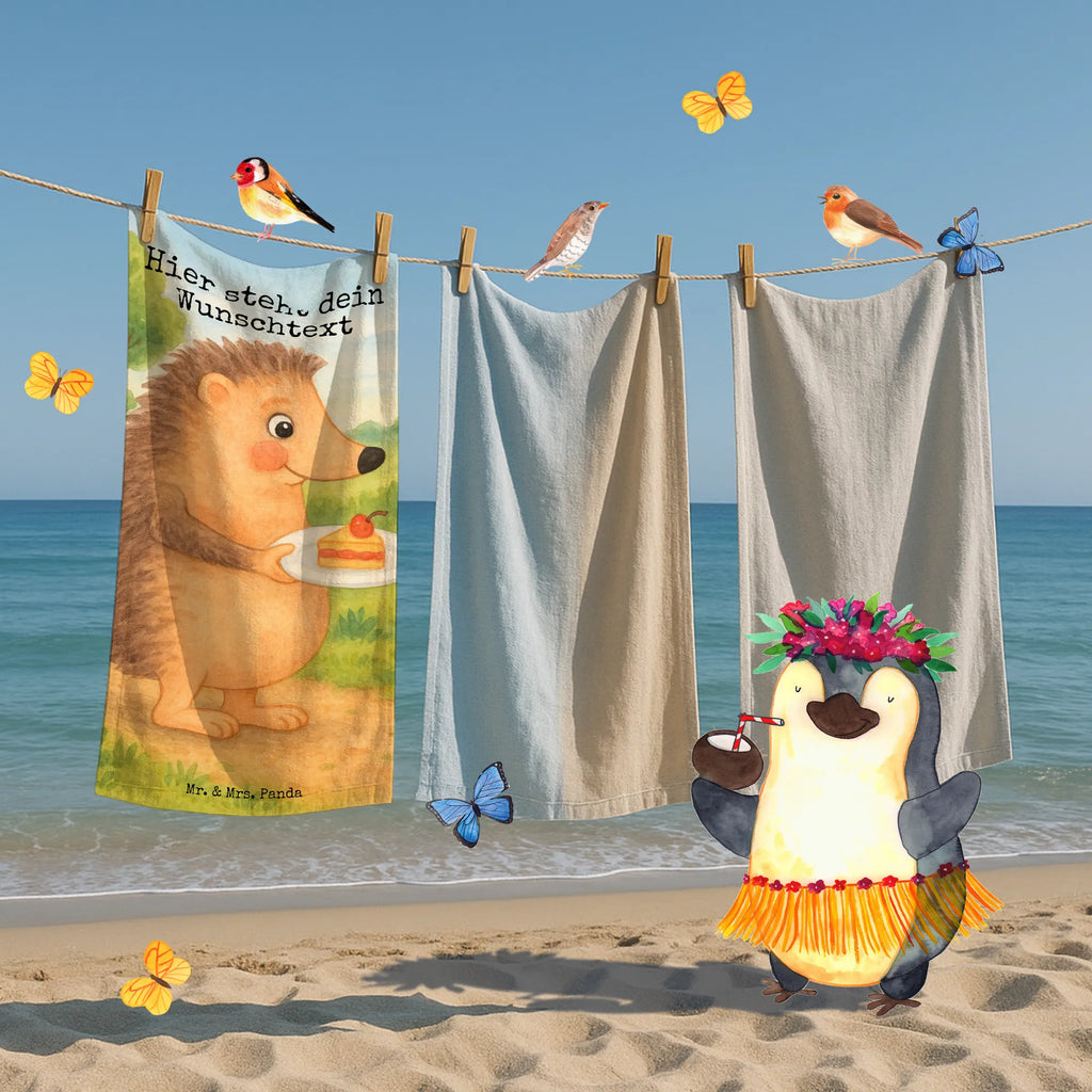 Personalized Bath Towel Hedgehog piece of cake Design Strandtuch mit Namen, Saunatuch mit Namen, Badetuch mit Namen, Kinder Handtuch mit Namen, Duschtuch mit Namen, Personalisiertes Badetuch, Personalisiertes Handtuch, Tiermotive, Gute Laune, lustige Sprüche, Tiere, Kuchen backen, Backen Geschenk, Torte, Kuchen, Essen Spruch, Igel, Geburtstagskuchen, Einladung Party