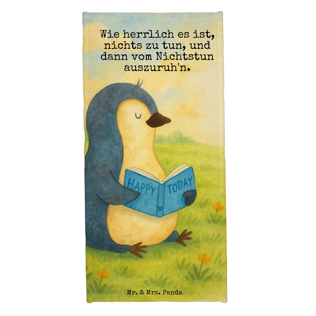 Hand towel Penguin A book Design Duschtuch, Badetuch, Strandtuch, Saunatuch, Kinder Handtuch, Pinguin, Pinguine, Buch, Lesen, Bücherwurm, Nichtstun, Faulenzen, Ferien, Urlaub, Freizeit