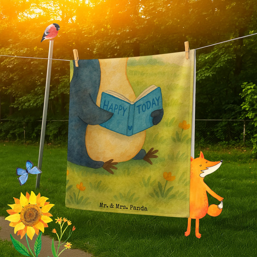 Hand towel Penguin A book Design Duschtuch, Badetuch, Strandtuch, Saunatuch, Kinder Handtuch, Pinguin, Pinguine, Buch, Lesen, Bücherwurm, Nichtstun, Faulenzen, Ferien, Urlaub, Freizeit
