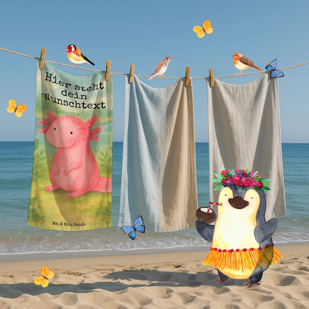 Personalisiertes Badehandtuch Axolotl Niedlich Design Duschtuch mit Namen, Saunatuch mit Namen, Personalisiertes Handtuch, Kinder Handtuch mit Namen, Badetuch mit Namen, Strandtuch mit Namen, Personalisiertes Badetuch, Axolotl, Molch, Axolot, Lebensstil, Weisheit, Lebensweisheit, zufrieden, Freundin, vergnügt, fröhlich, Liebe