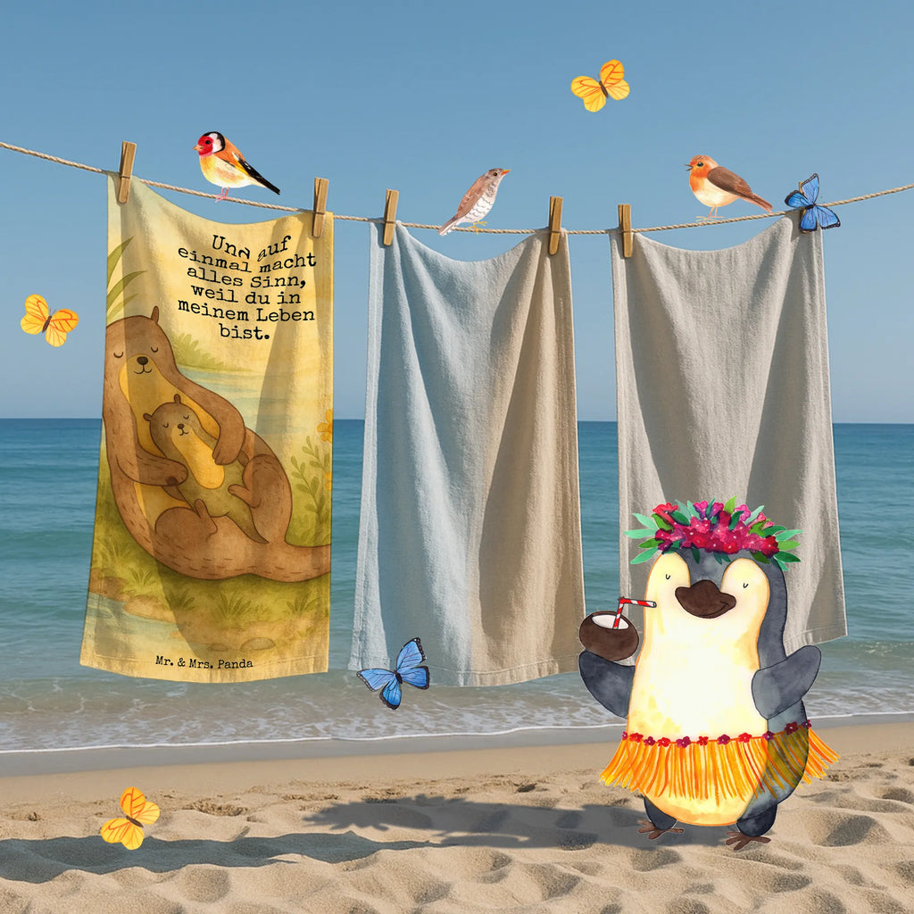 Badehandtuch Otter Kind Design Duschtuch, Badetuch, Strandtuch, Saunatuch, Kinder Handtuch, Otter, Fischotter, Seeotter, Otter Seeotter See Otter