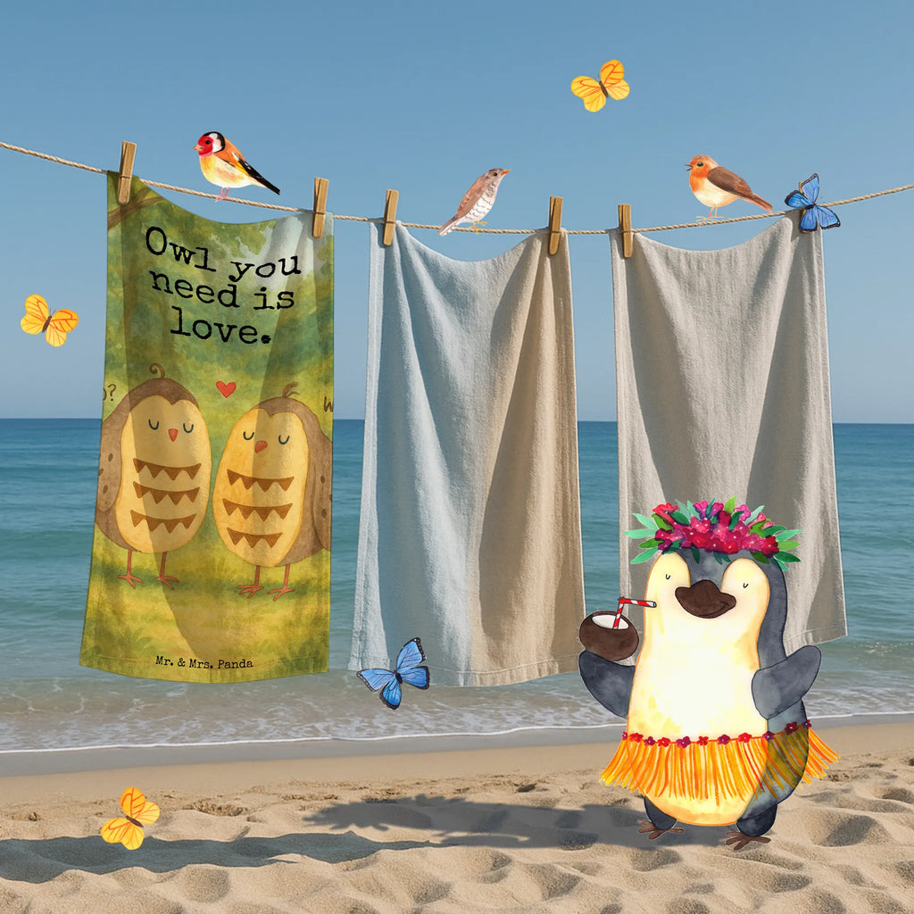70 x 140 ręcznik sowy miłość Design Duschtuch, Badetuch, Strandtuch, Saunatuch, Kinder Handtuch, Eule, Eule Deko, Liebe, Hochzeit Spruch, Owl, All you need is love, Liebe Spruch, Freundin Geschenk, Freund, Wortspiel lustig