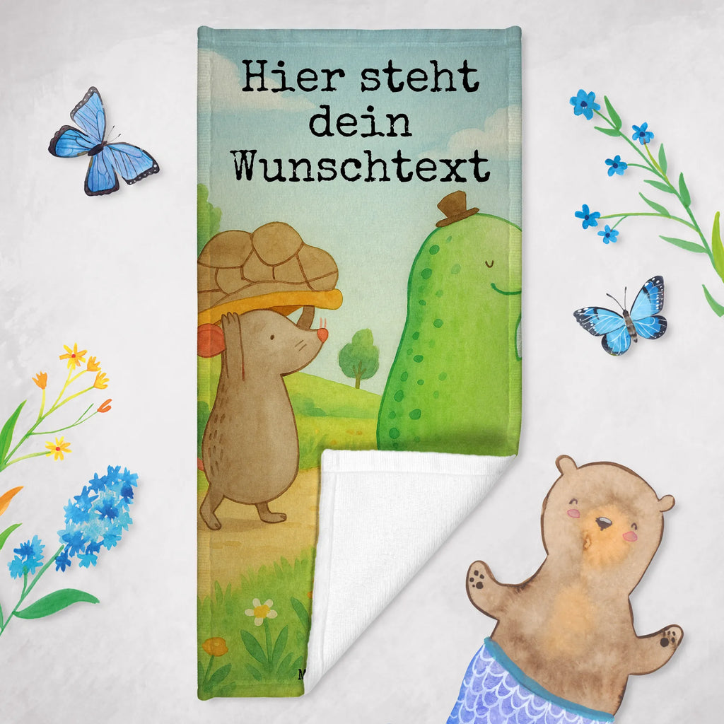 Personalized Bath Towel tortoise Mouse Design Strandtuch mit Namen, Saunatuch mit Namen, Duschtuch mit Namen, Kinder Handtuch mit Namen, Personalisiertes Handtuch, Badetuch mit Namen, Personalisiertes Badetuch, Schildkröte, Freunde, beste Freunde, Freundinnen, Maus, beste Freundinnen