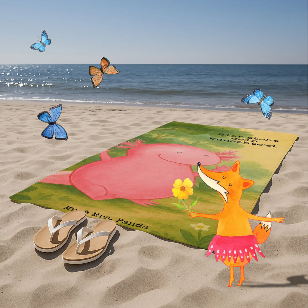 Personalisiertes Badehandtuch Axolotl Hurra Design Strandtuch mit Namen, Personalisiertes Handtuch, Kinder Handtuch mit Namen, Saunatuch mit Namen, Personalisiertes Badetuch, Badetuch mit Namen, Duschtuch mit Namen, Axolotl, Molch, Motivation, Axolot, Lurche, fröhlich, Lurch, Freude, Spaß, Zufriedenheit, Schwanzlurch