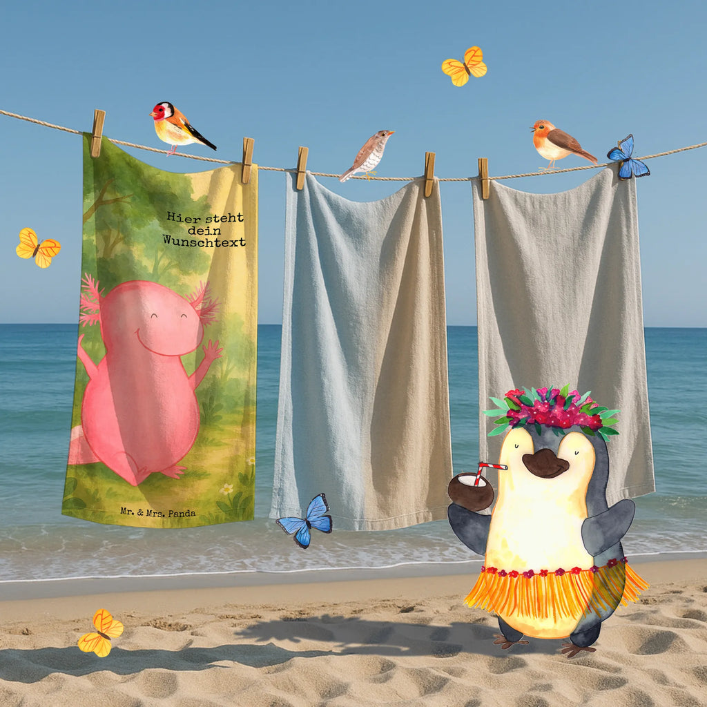 Personalisiertes Badehandtuch Axolotl Hurra Design Strandtuch mit Namen, Personalisiertes Handtuch, Kinder Handtuch mit Namen, Saunatuch mit Namen, Personalisiertes Badetuch, Badetuch mit Namen, Duschtuch mit Namen, Axolotl, Molch, Motivation, Axolot, Lurche, fröhlich, Lurch, Freude, Spaß, Zufriedenheit, Schwanzlurch