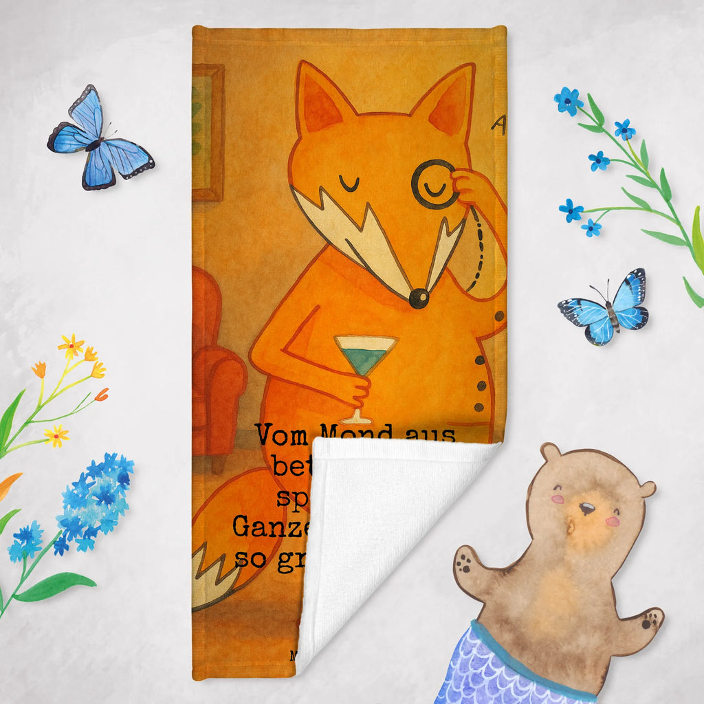Badehandtuch Fuchs Lord Design Duschtuch, Badetuch, Strandtuch, Saunatuch, Kinder Handtuch, Fuchs, Füchse, tröstende Worte, Spruch lustig, Liebeskummer Geschenk, Motivation Spruch, Problemlösung
