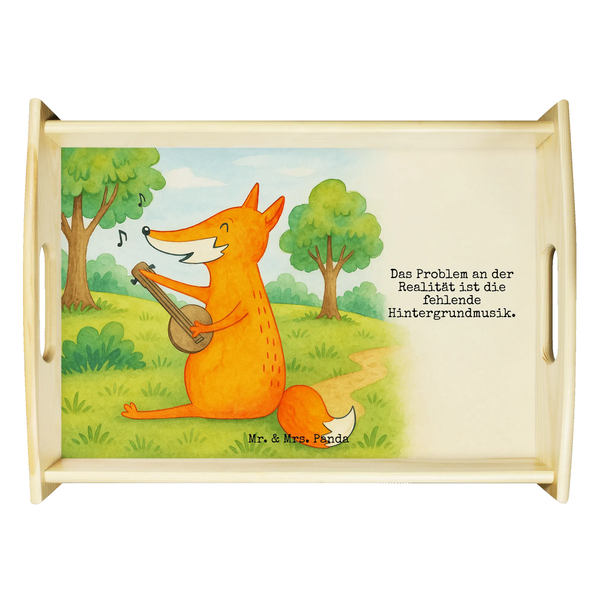 Serving tray Fox guitar Design animal lover, foxes, forest wildlife, clever as a fox, gift musician, singer, music saying, guitar, musician
